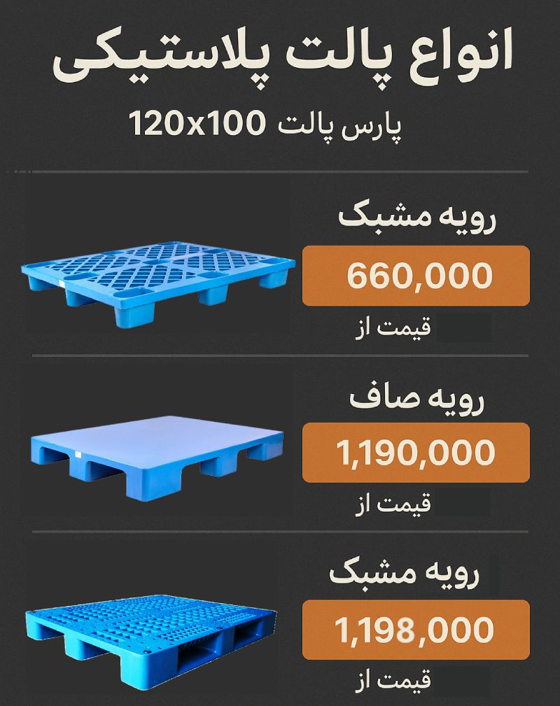 پارس پالت| قیمت پالت پلاستیکی 120*100