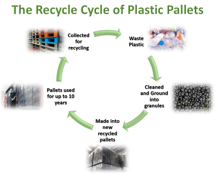 چرخه بازیافت پالت پلاستیکی